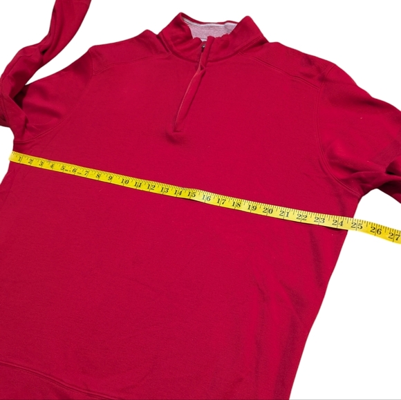 Bobby Jones Red Long Sleeve Quarter Zip Sweater size XL Golf Preppy - Picture 7 of 8
